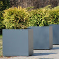 Outdoor City Street Furniture Large Steel Planters Box Outside Garden Park Contemporary Metal Flower Pots Out Door Plant Pot