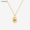 VIANRLA Women's Simple Fashion Fine Jewelry S925 Sterling Silver Star Zircon Necklace Free logo