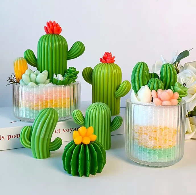 H-0518 Cactus Silicone Mold for Candle Making Handmade Soap DIY Aromatherapy Candle Gypsum Ornament Mould