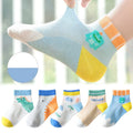 Wholesale Cute Fancy Dinosaur Cartoon Socks Kids Children Thin Cotton Socks Set for Boys Girls