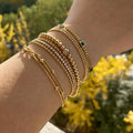Trendy Women's Non-Fade 18k Gold Plated Stainless Steel Geometric Zircon Multi-Layer Chain & Link Bracelets