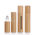 10ml Bamboo Shell Roll on Glass Bottles 5ml 10ml Essential Oils With Stainless Steel Roller Balls Container with Bamboo Outside