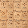 3Pcs/Set Wish Card Jewelry Dainty Aries Gemini Leo Scorpio Virgo 12 Zodiac Sign Choker Layered Necklaces for Women