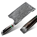 Handmade Forged Carbon Steel Damascus Chinese Chopper Cleaver with Wood Handle