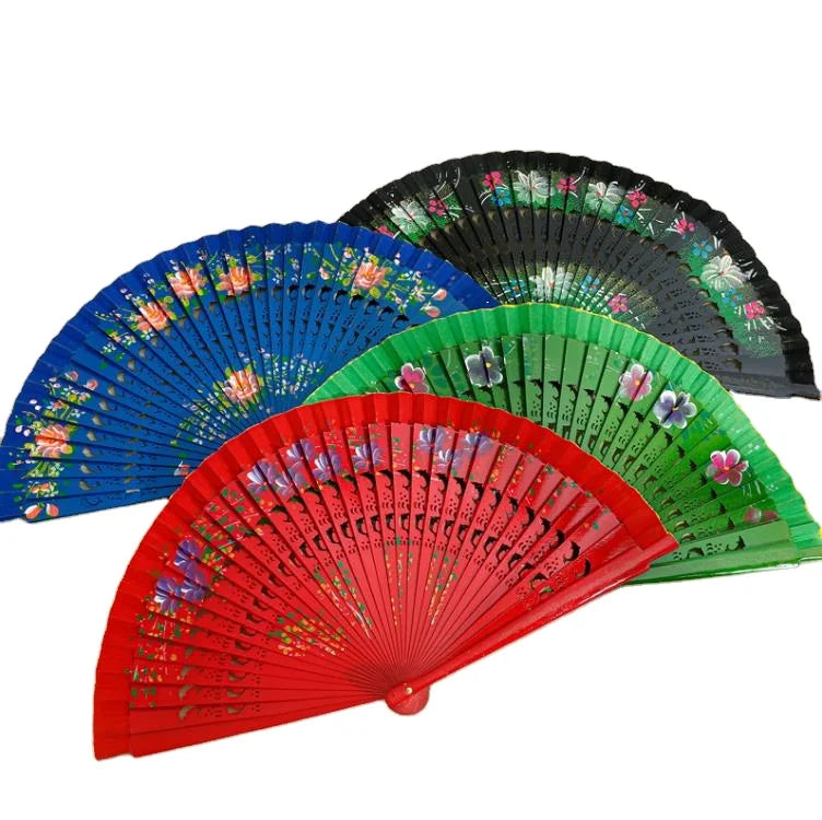 Wooden Spanish Fan for Dancing Home Decoration Ornaments Craft Gifts Promotional Printing Folding Hand Fans