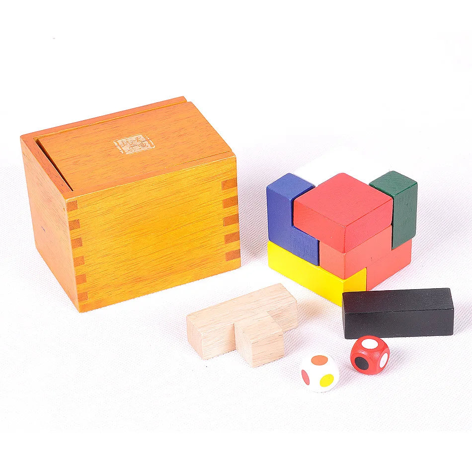 New Arrival Children Wooden 3D Puzzle Building Blocks Montessori Educational Combination Brain Toys for Kids