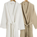 White Waffle Bathrobe 100% Cotton Bathrobe Shawl Collar Hotel Spa Waffle Bath Robe for Men Women Luxury Hotel Bathrobe