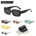 2025 New Style Designer Sunglasses Rectangle Vintage Candy Color Shades Custom Logo Sunglasses for Men and Women