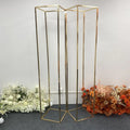 Gold Frame Wrought Iron Shelf Square Flower Stand  Wedding Arch Backdrop Geometric Road Guide for Wedding Decoration
