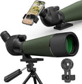 CVLIFE 20-60x80 HD BAK4 Waterproof Spotting Scope Wide Field View Phone Adapter for Bird Watching and Wildlife Viewing