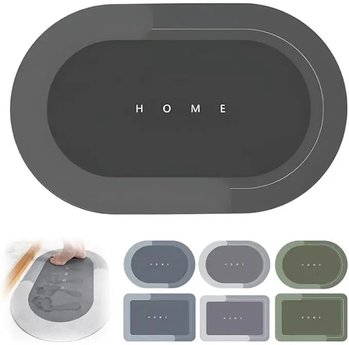 2024 Upgrade Diatom Mud Kitchen Bath Rug Modernized Quick Dry Non-Slip Carpet Solid Pattern Super Absorbent Home Bathroom Use