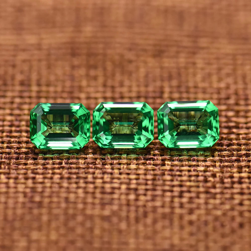 Wholesale Loose Lab Columbia Emerald Stone  Fancy Shape Synthetic Hydrothermal Lab Created Gemstones for Jewelry Making