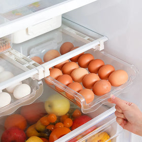 Stackable Plastic Covered Egg Tray Holder Injection Technics Square Storage Container Organizer for Food Refrigerator Lid Handle