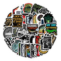 51PCS NO Repeat Go Fishing Waterproof Vinyl Stickers for Fishing Bumper Skateboard Motorcycle Phone Bicycle Luggage