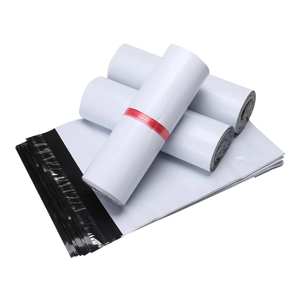 Custom Printed Express Courier Recycled White Black Bags Shipping Package Envelope Poly Mailer Mailing Polymailer Bag
