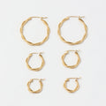 New Trendy Earring 18K Gold Plated Rope Hoop Earrings for Women Stainless Steel Earrings Wholesale