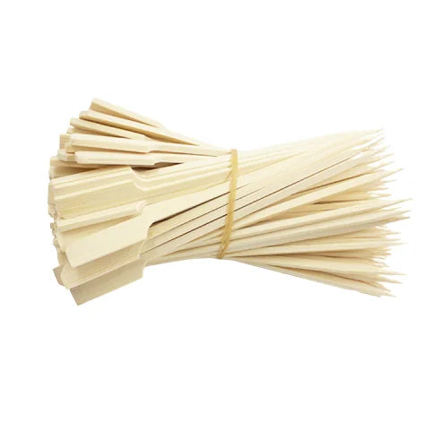 RTS LFGB Certified Best Quality Bamboo Flat Paddle Skewer Teppo Sticks BBQ Skewer Gun Skewer  Without Joint One Piece