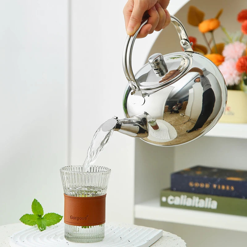 Zhenneng 1.3L Stainless Steel Spherical Kettle for Tea and Water Boiling - Ideal for Family Use