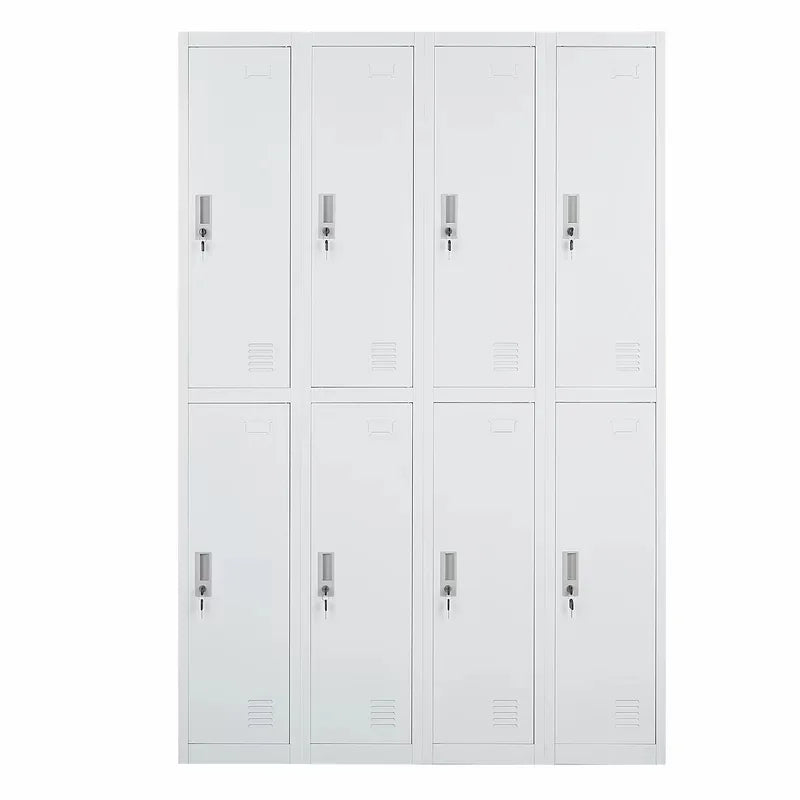 Modern 8 Door Storage Cabinet Metal Wardrobes School Staff Steel Storage Metal Gym Lockers