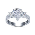 MSR-1378 14K White Gold 2CT Pear Cut IGI Lab Diamond Ring Wedding Diamond Engagement Ring