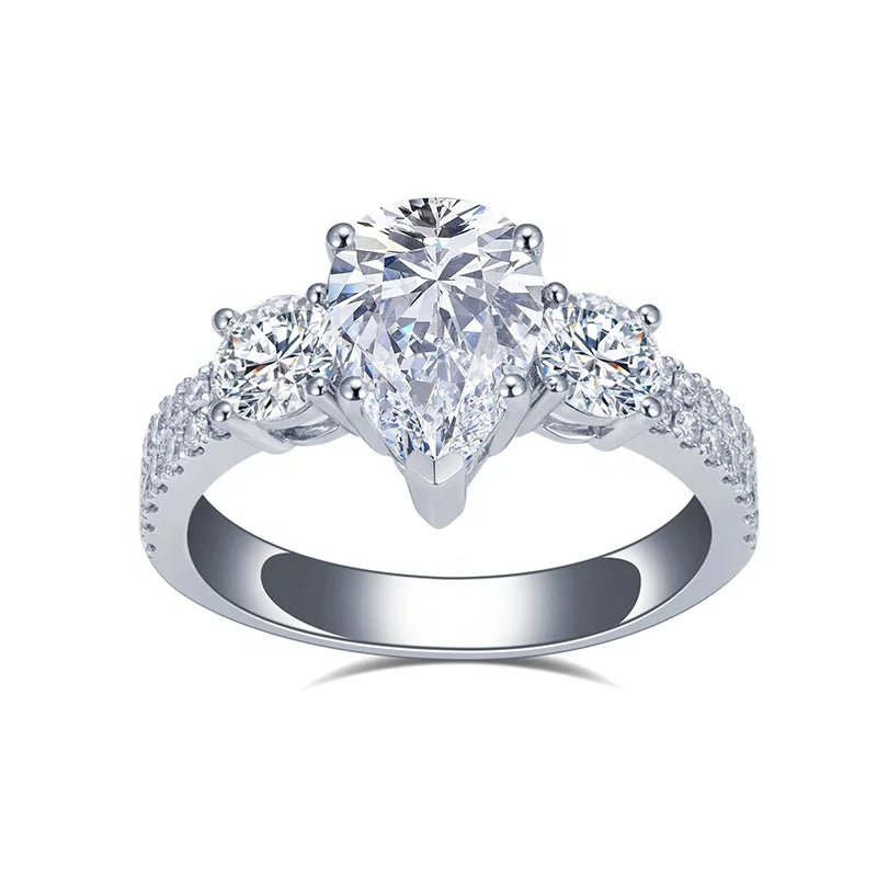 MSR-1378 14K White Gold 2CT Pear Cut IGI Lab Diamond Ring Wedding Diamond Engagement Ring