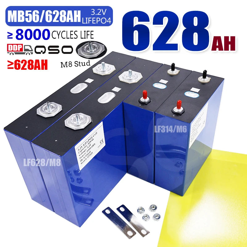 QSO Eu MB56 Lifepo4 668AH 680Ah LF668 Akku Evemb56 3.2V Hithium 1175Ah 560AH 628AH LF 668 628 1175 AH 660AH Lifepo4 Battery Cell