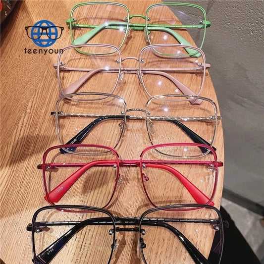 Teenyoun Hot Sale Computer Glasses Cat .0 Spectacles Trending Square Eyeglasses Optical Frames Women