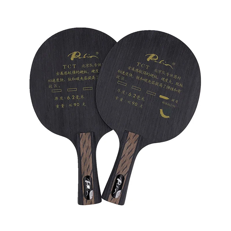 Palio TCT Wood Ti Carbon Attack Loop Table Tennis Blade without Rubber Bottom Made of Carbon Fiber