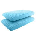Modern Comfort Cloud Memory Foam Bed Pillow Standard Size Ventilated Design Focused Neck Support Solid Pattern Customizable Wave
