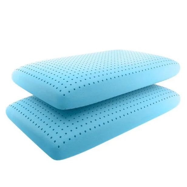 Modern Comfort Cloud Memory Foam Bed Pillow Standard Size Ventilated Design Focused Neck Support Solid Pattern Customizable Wave