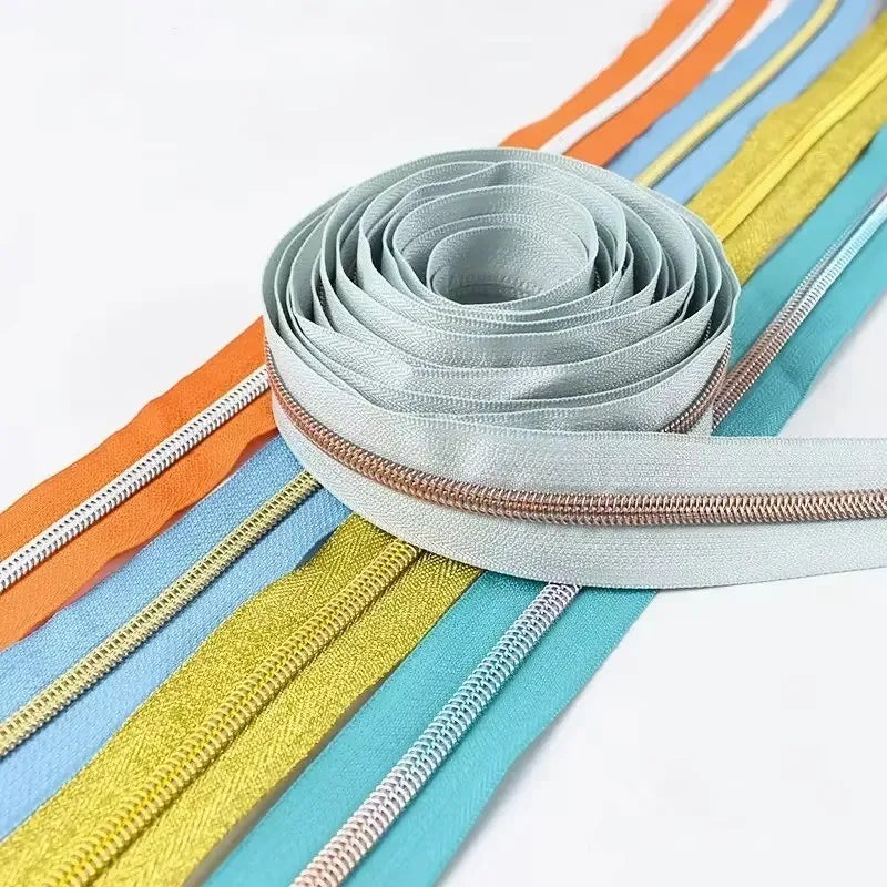 Meetee ZA438 5# Rainbow-Colored Teeth for DIY Jacket Sewing Sustainable Nylon Zipper Accessories for Shoes Bags Home Textiles