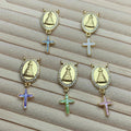Sea Shell Zircon Religious Virgin Guadalupe Pendants Charms for Jewelry Making Diy Necklace Bracelet