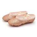 Girls Flash Ballet slippers Shoes Blue Shinny Dance Shoes for Ballerina