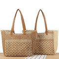 Wholesale OEM Factory Large Capacity Hollow Out Straw Woven Summer Beach Tote Hand Bag