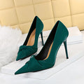 Trendy Office Shoes Women Heels Pumps 10 CM Thin Heels Wedding Shoes Female Pointed Stilettos Heeled Shoes