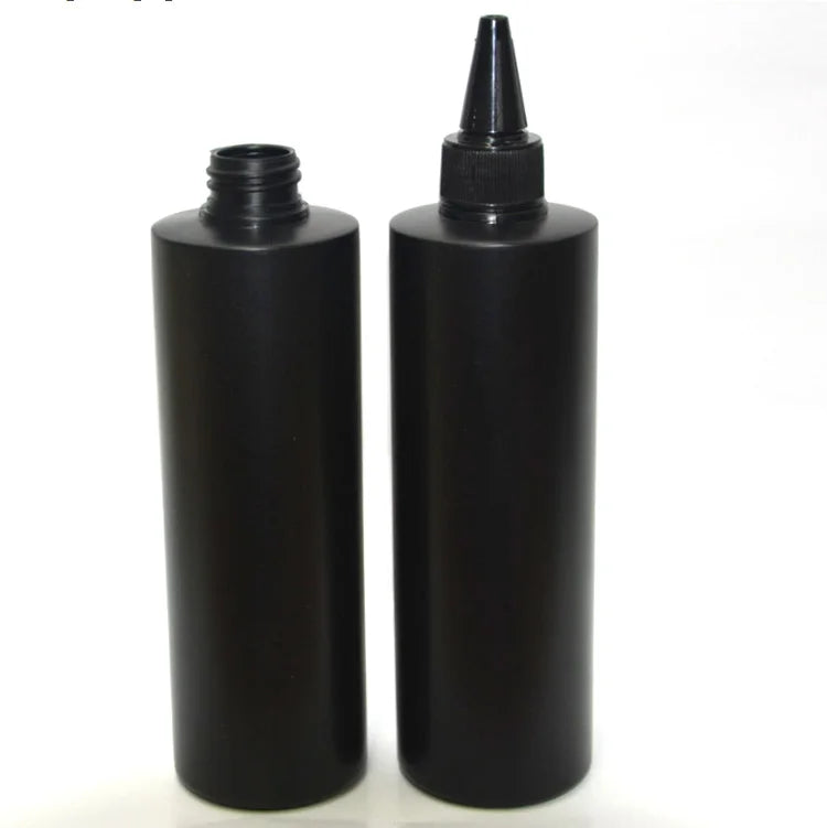 50ml 100ml 120ML 200ml 500ml Black HDPE Bottle  Stock 4oz PE Squeeze Bottle with Twist Cap