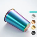 Stainless Steel 304 ECO-friendly Custom Color Gold Black rainbow Drinking Cup