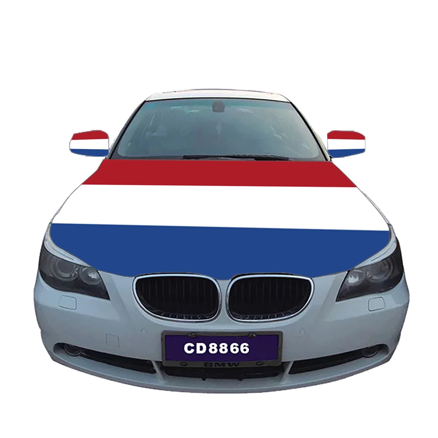 Factory Direct Sales Custom Size Engine Flags 115x150cm 100%Polyester Cover Rearview Mirror Custom Netherlands Car Hood Flag