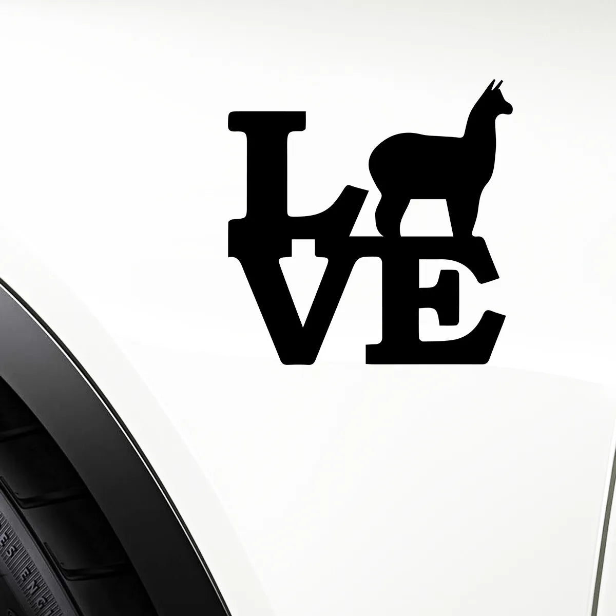 Love Alpaca Funny Laser Sticker Car Door Laptop Bumper Window Wall Vinyl Decal Gift Die Cut Decals Laptop Window Glass