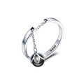 Women Opening Adjustable Index Finger Ring Adjustable Hand Chain Ring Fashion Flower Pearl Open Chain Link Ring