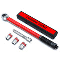 YUHANG 5-Piece 1/2 Inch 28-210 Nm Carbon Steel Drive Click Torque Wrench Red for Cars Trucks Motorcycles DIY OEM Grade