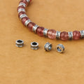 Retro S925 Sterling Silver Black Wheel Charm Beads for Jewelry Making Accessories Supplies