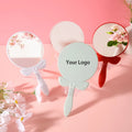 Zonyin Bowknot Shaped Plastic Travel Makeup Mirror Cosmetic Handheld Compact Portable Vanity Mirror With Customized