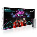 Portable 8x8 Tension Fabric Pop up Display Banner Media Wall Trade Show Pop up Banner
