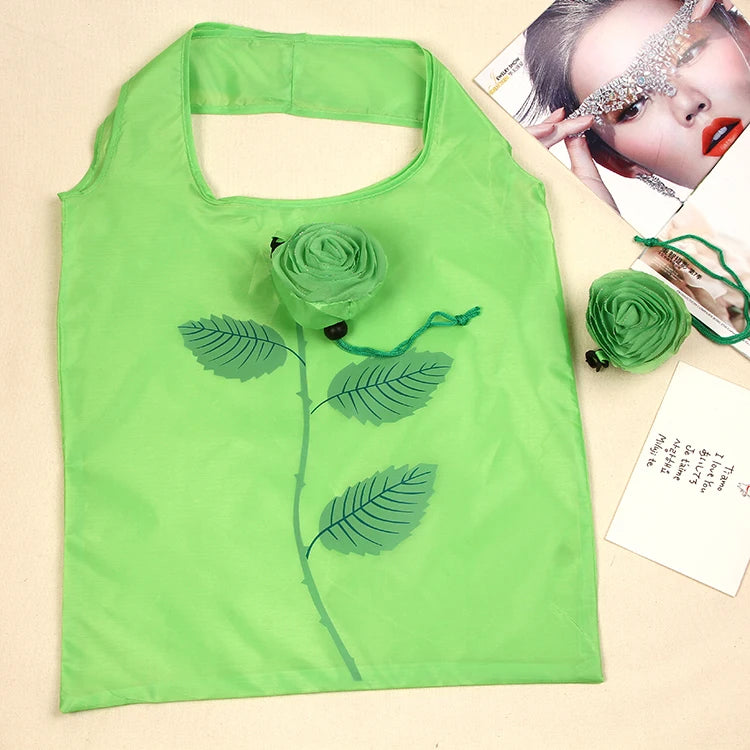 New Customized Cartoon Logo 190T Polyester Foldable Reusable Tote Shopping Bag Large (>50cm) XuanHe Brand