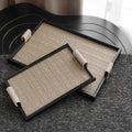 PU Leather Jewelry Multi-functional Vanity Tray Holder Elegant Desktop Storage Organizer Decorative Catchall Perfume Tray