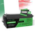 12V 200Ah LiFePO4 Lithium Leisure Batera De Litio Battery with BMS Protection for Motorhome Shed Home Energy Storage