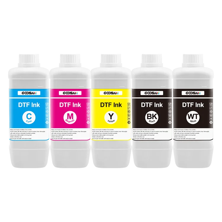 1000ml Cmyk and White No Clogging DTF Pigment Ink for epson L805 L810 L850 L1300 L1450 L1455 L1800 L3050 L3150 Printers