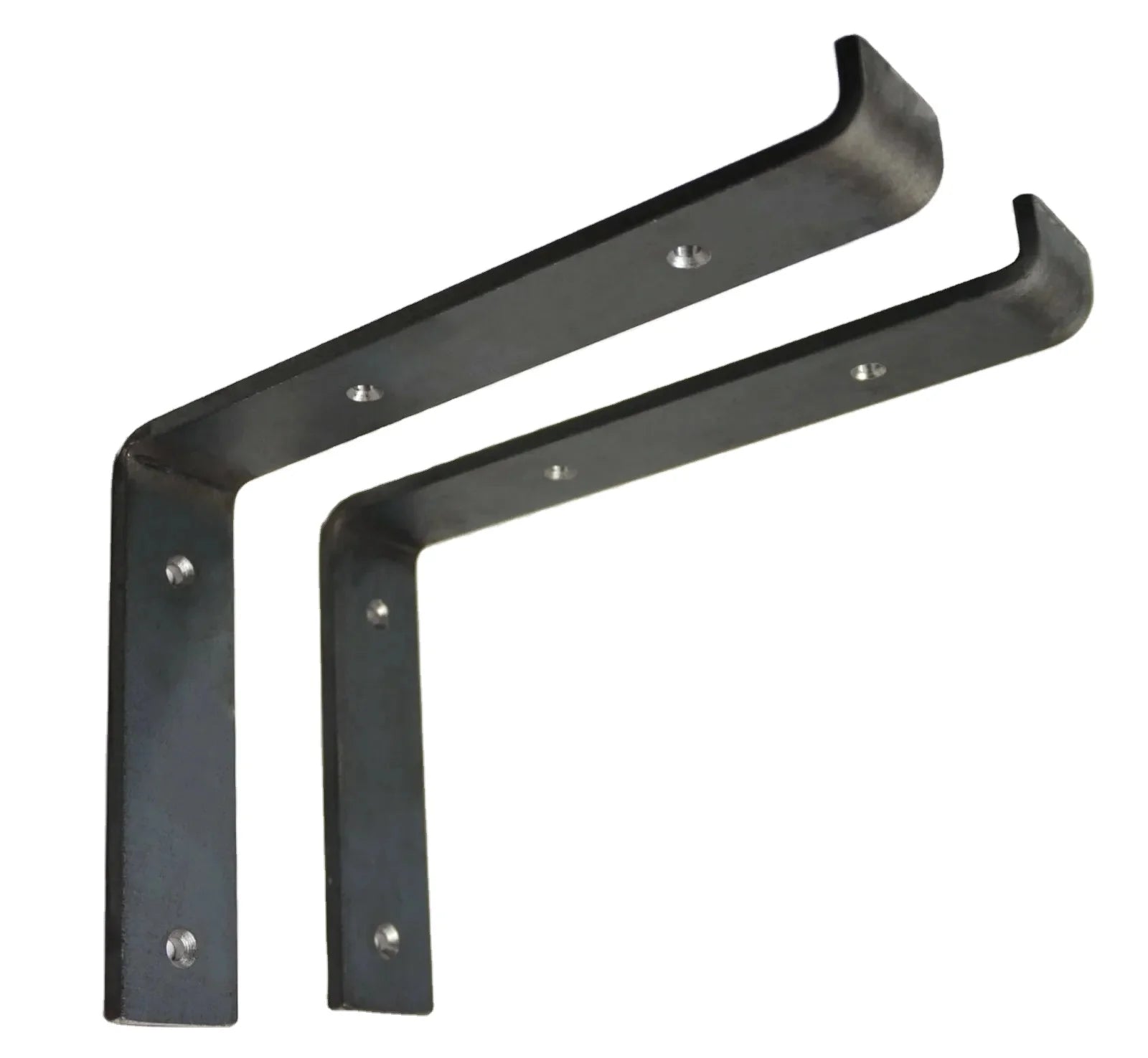 Heavy Duty 10 Inch Floating Shelf Bracket Industrial L-Shape 4.5mm Thick Solid Steel Premium Shelf Supports