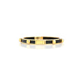 Professional Made 18K Gold Plating Two Side Polish Black Enamel Bracelet With Brass Metal Beads